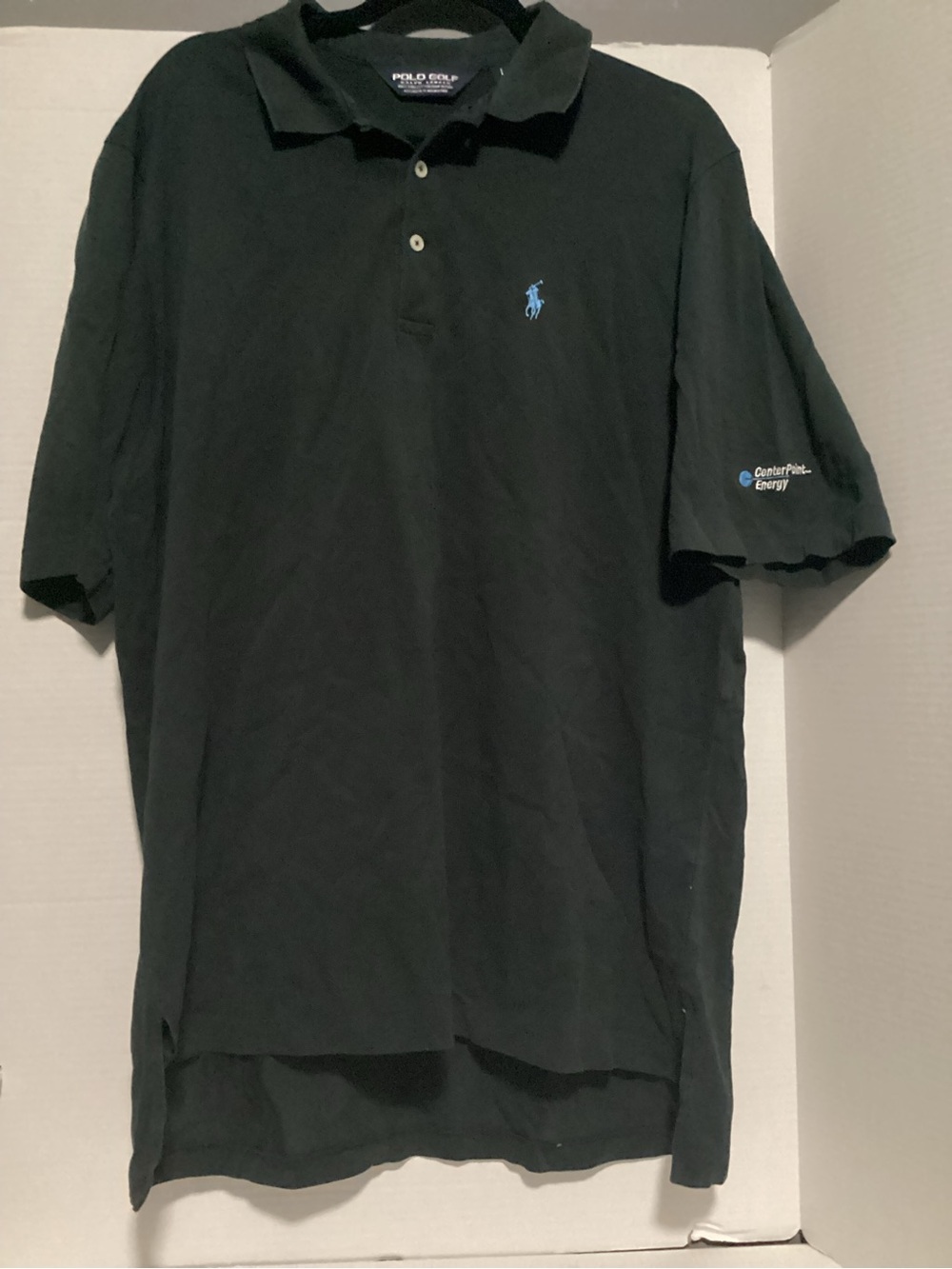 Polo Golf by Ralph Lauren Black Polo with Blue Pony Logo Size L